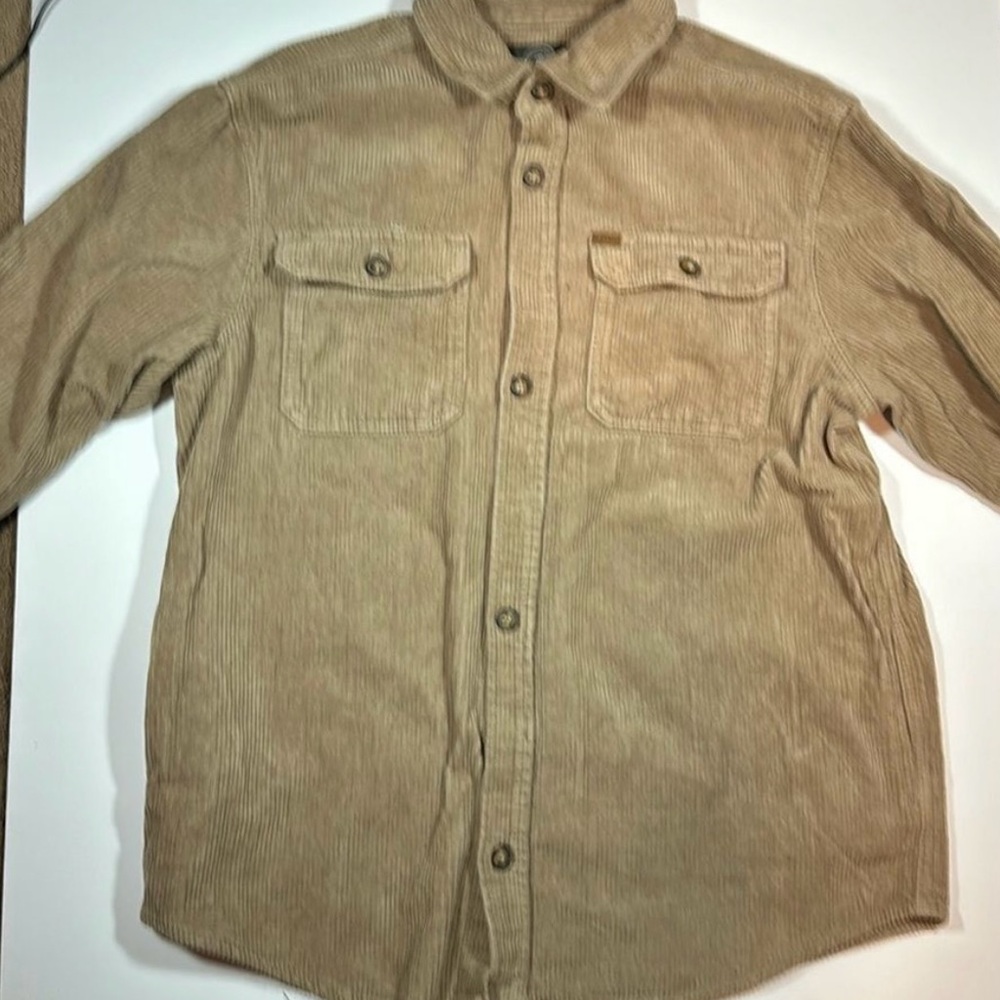 Buffalo David Bitton Tan Corduroy Button Up Jacket Top